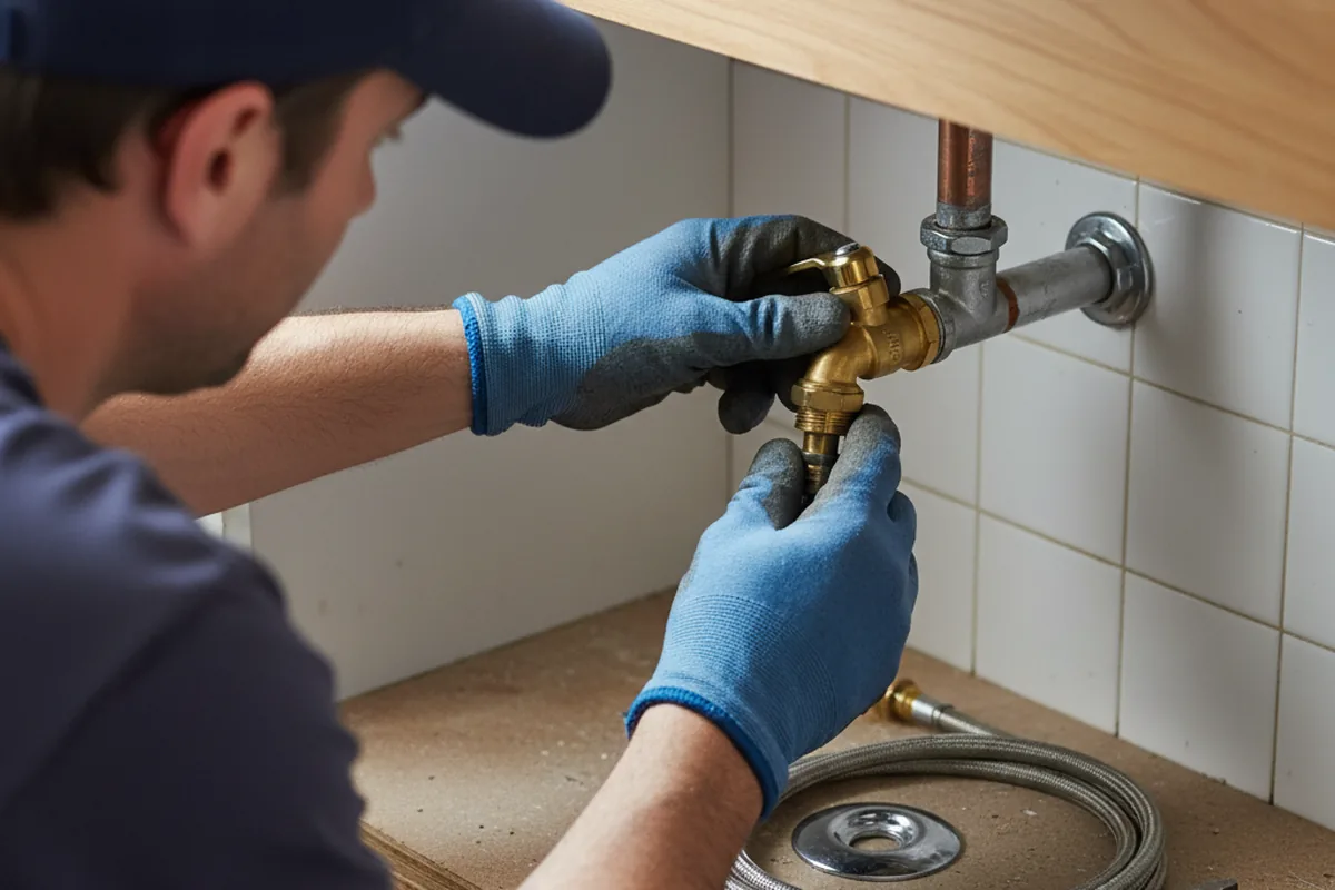Shutoff valve and fitting work during Emergency Plumbing in Donner